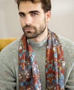 Roest silk wool shawl for men.