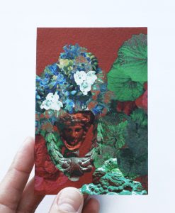 Floral print greeting card.